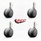 Service Caster 3'' Gray Heavy Duty Floor Safe Twin Wheel Caster 1/2'' Threaded Stem , 4PK SCC-TS02S75-TPR-GRY-121315-4 - alternate 2